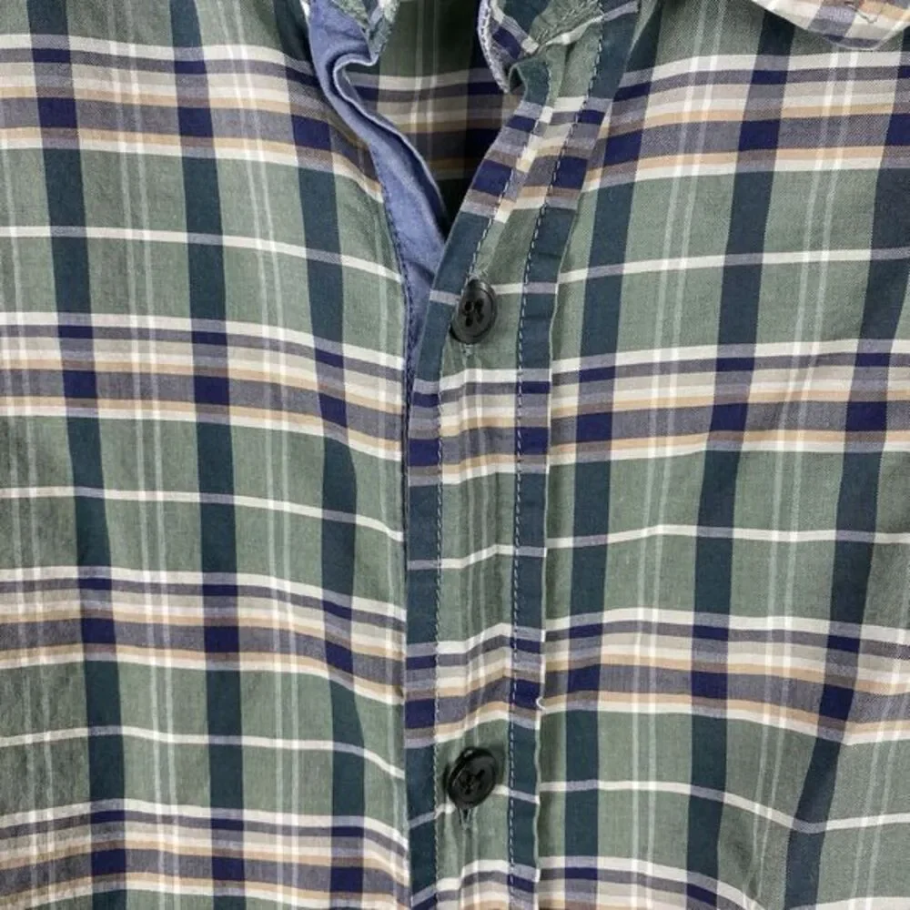 Hugo Boss Mens Plaid Shirt Button Up Sz XL Preppy Work Business Casual